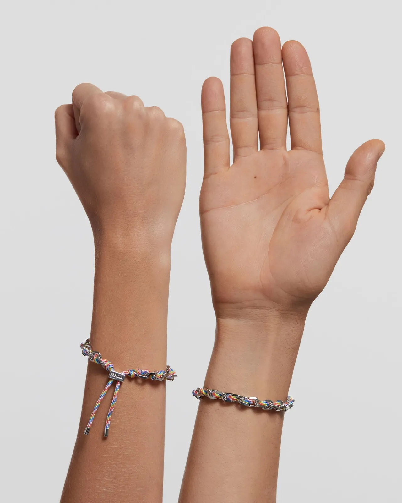Pulseras De Cadena|Pulseras De Plata-PDPAOLA Pulsera Cordón y Cadena Prisma