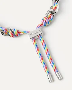 Pulseras De Cadena|Pulseras De Plata-PDPAOLA Pulsera Cordón y Cadena Prisma