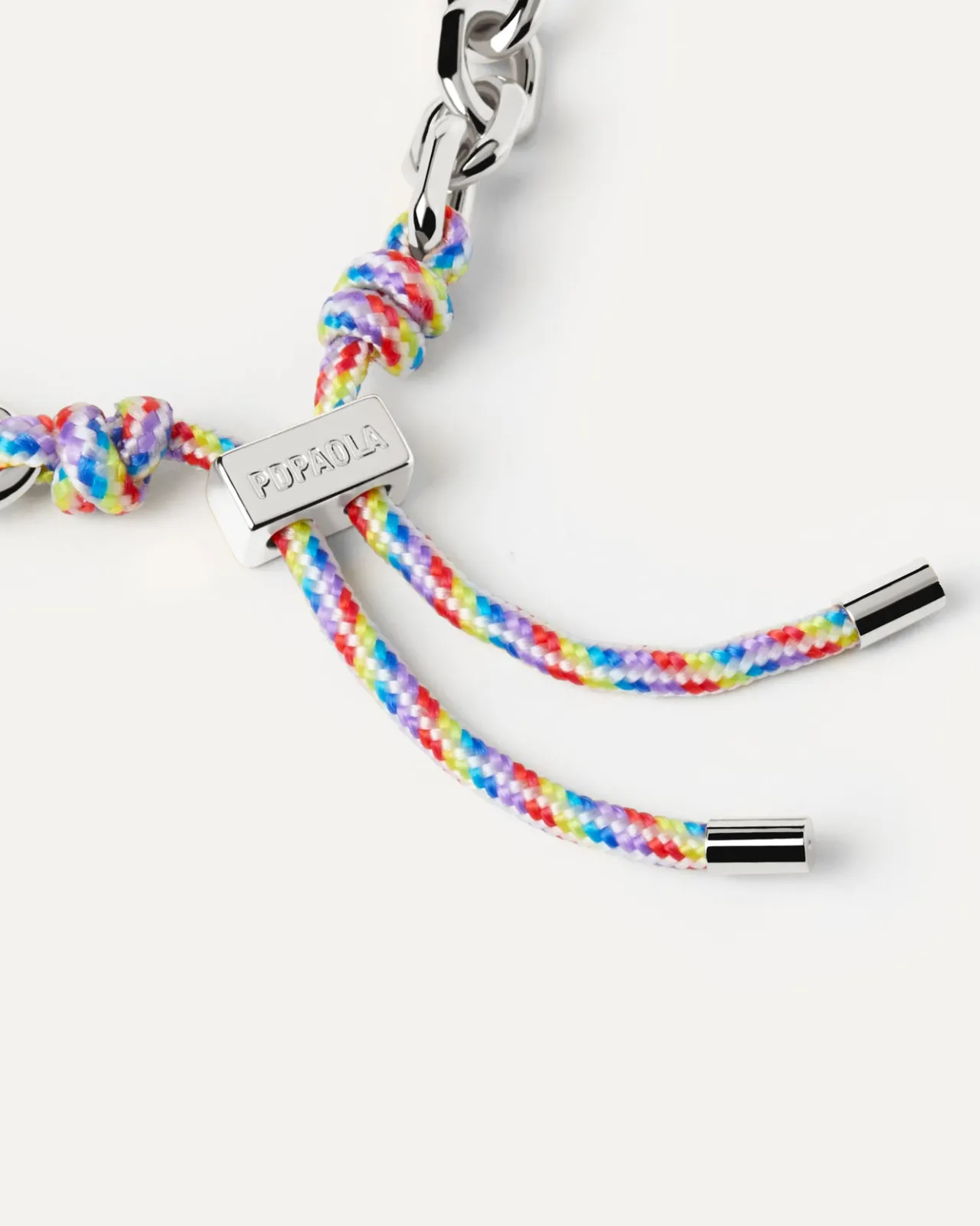 Pulseras De Cadena|Pulseras De Plata-PDPAOLA Pulsera Cordón y Cadena Prisma Essential