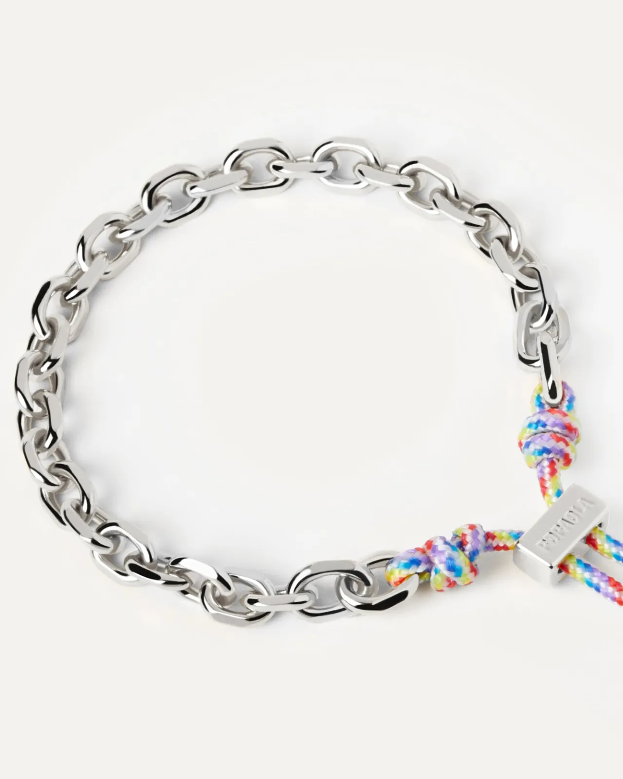 Pulseras De Cadena|Pulseras De Plata-PDPAOLA Pulsera Cordón y Cadena Prisma Essential