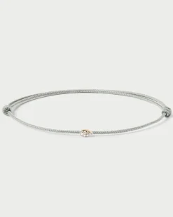 Joyas Con Diamantes|Joyas De Oro 18K-PDPAOLA Pulsera de diamantes y cordón Isa