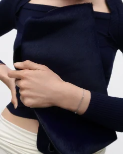 Joyas Con Diamantes|Joyas De Oro 18K-PDPAOLA Pulsera de diamantes y cordón Isa