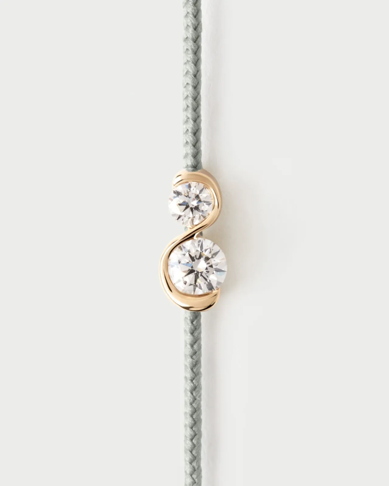 Joyas Con Diamantes|Joyas De Oro 18K-PDPAOLA Pulsera de diamantes y cordón Dafne
