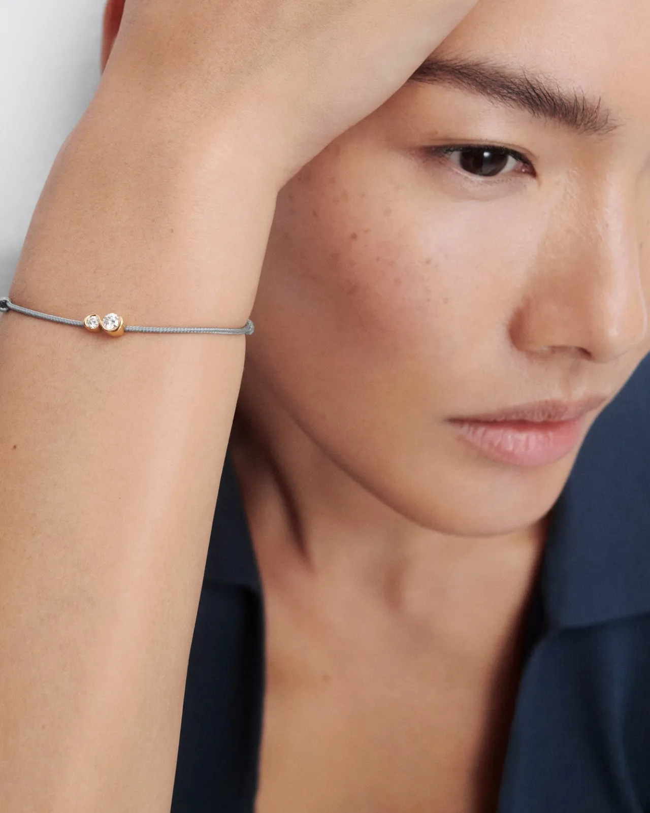Joyas Con Diamantes|Joyas De Oro 18K-PDPAOLA Pulsera de diamantes y cordón Dafne