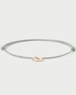 Joyas Con Diamantes|Joyas De Oro 18K-PDPAOLA Pulsera de diamantes y cordón Dafne