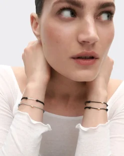 Joyas Con Diamantes|Joyas De Oro 18K-PDPAOLA Pulsera de diamantes y cordón Nina