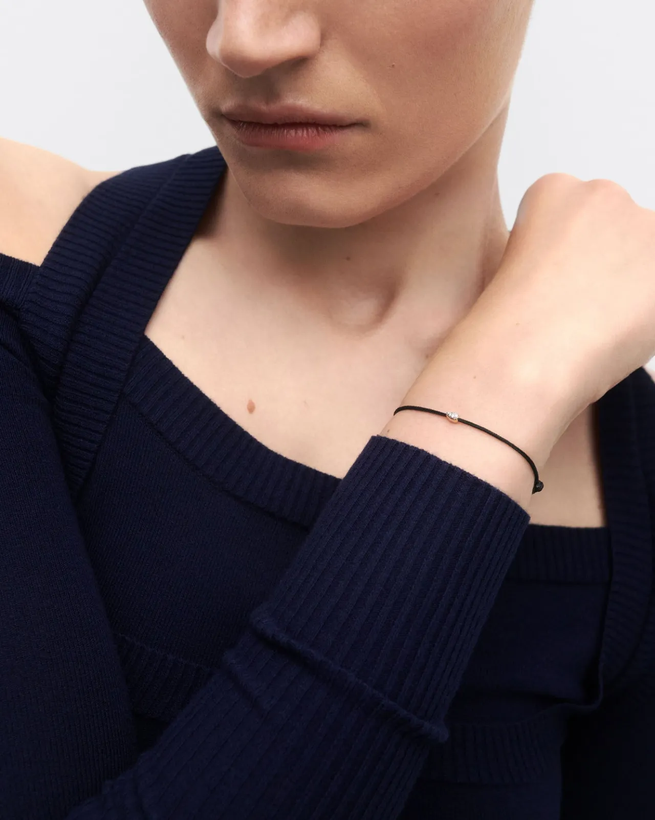 Joyas Con Diamantes|Joyas De Oro 18K-PDPAOLA Pulsera de diamantes y cordón Isa