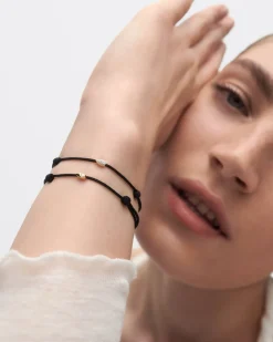 Joyas Con Diamantes|Joyas De Oro 18K-PDPAOLA Pulsera de diamantes y cordón Isa