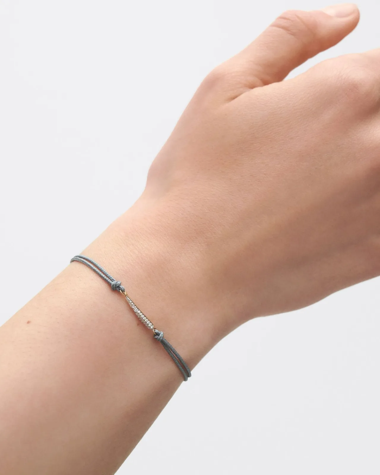 Joyas Con Diamantes|Joyas De Oro 18K-PDPAOLA Pulsera de diamantes y cordón Nina