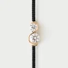 Joyas De Oro 18K|Pulseras De Alta Joyería-PDPAOLA Pulsera de diamantes y cordón Dafne