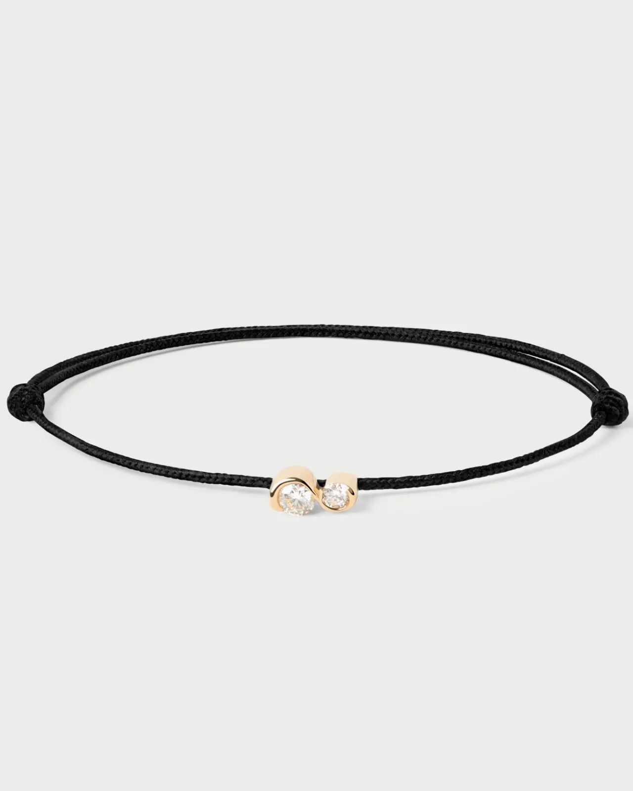 Joyas De Oro 18K|Pulseras De Alta Joyería-PDPAOLA Pulsera de diamantes y cordón Dafne