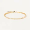 Joyas Con Diamantes|Joyas De Oro 18K-PDPAOLA Pulsera de diamantes y oro amarilllo Double Tennis