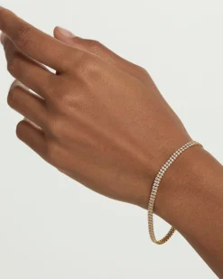 Joyas Con Diamantes|Joyas De Oro 18K-PDPAOLA Pulsera de diamantes y oro amarilllo Double Tennis