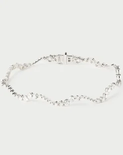 Joyas Con Diamantes|Joyas De Oro Blanco 18K-PDPAOLA Pulsera de diamantes y oro blanco Venus