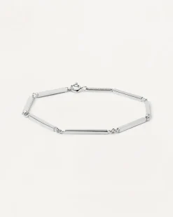 Pulseras De Cadena|Pulseras De Plata-PDPAOLA Pulsera de Plata Cadena de Barras