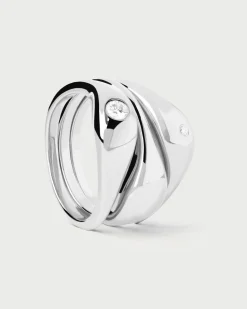 Anillos Grandes|Anillos Básicos-PDPAOLA Set De Anillos De Plata Sugar