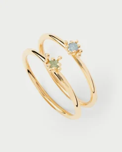 Anillos Básicos|Rebajas Anillos-PDPAOLA Set de anillos Les fleurs