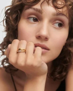 Anillos Básicos|Anillos De Oro-PDPAOLA Set de anillos Onda